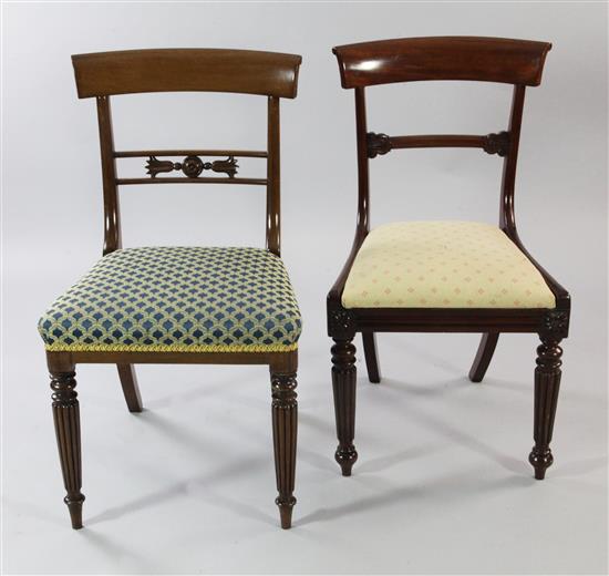 A set of six dining chairs & set 4 dining chairs